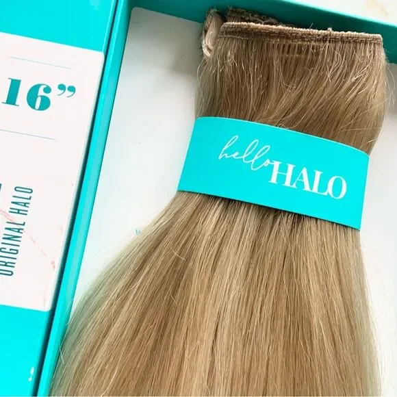 FINAL PRICE! Halocouture Hair Extensions 16 Inch Balayage Platinum Blonde B60 - Picture 3 of 11